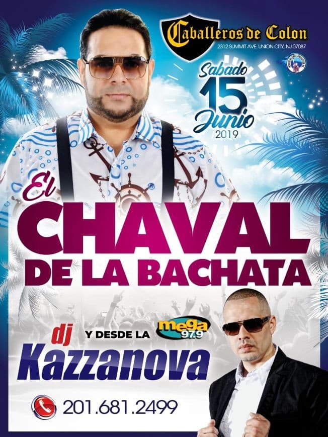 Event - El Chaval de la Bachata en Concierto en Union City,NJ - Union City, New Jersey - 15 de junio de 2019 | concert tickets