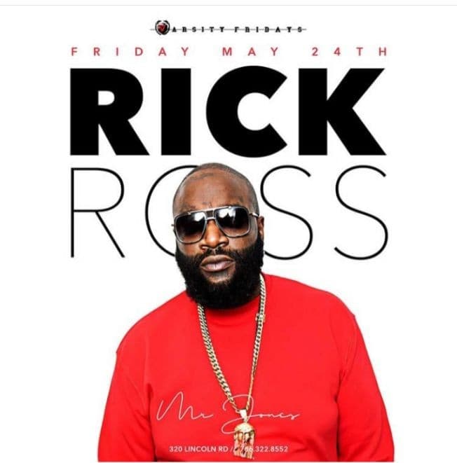 Event - Memorial Day Weekend Rick Ross Live At Mr. Jones - Miami Beach, Florida - May 24, 2019 | concert tickets