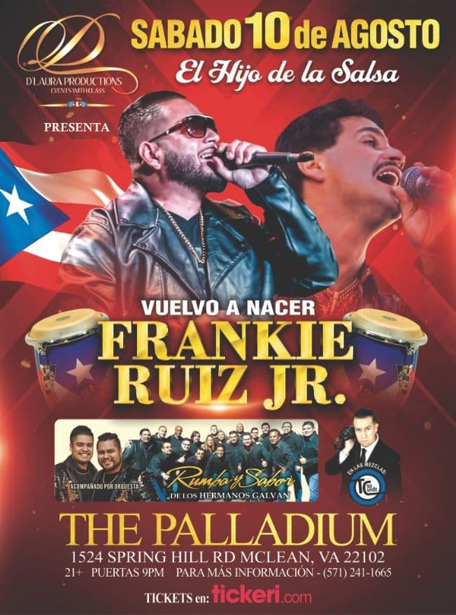 Event - FRANKIE RUIZ JR. - VUELVO A NACER - McLean, Virginia - August 10, 2019 | concert tickets