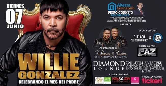 Event - Willie Gonzalez En Concierto - Annandale, Virginia - June 7, 2019 | concert tickets