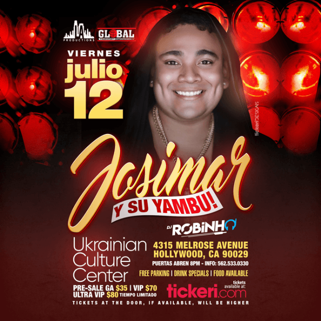 Event - Josimar y su Yambu en Los Angeles - Los Angeles, California - July 12, 2019 | concert tickets