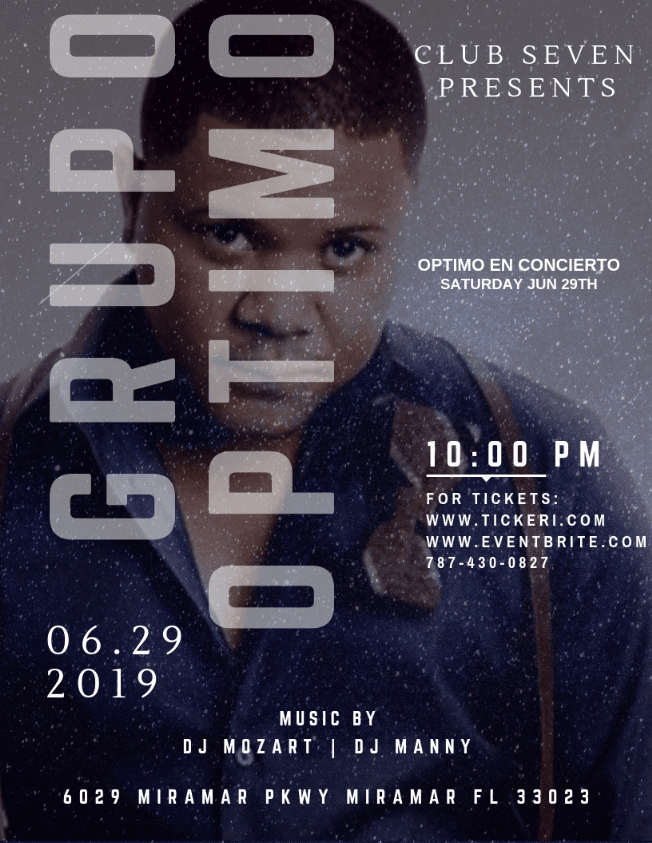 Event - OPTIMO EN CONCIERTO - Miramar, Florida - 29 de junio de 2019 | concert tickets