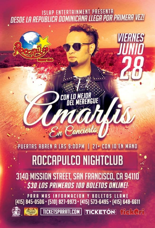Event - Amarfis En San Francisco! - San Francisco, California - June 28, 2019 | concert tickets