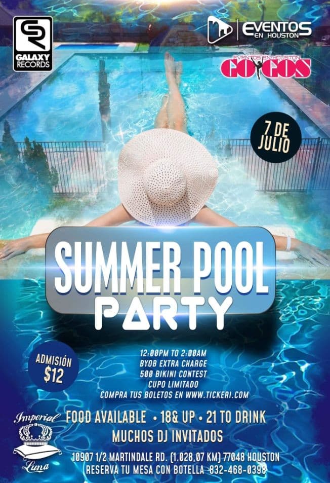 Event - Summer Pool Party - Houston, Texas - July 7, 2019 | concert tickets