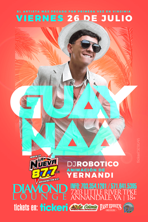 Event - Guaynaa en el DMV POSTPONED - Annandale, Virginia - July 26, 2019 | concert tickets