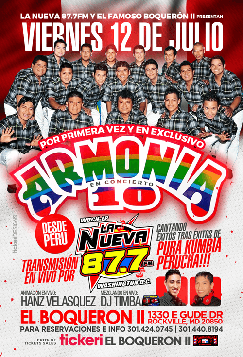 Event - Armonia 10 en Rockville,MD - Rockville, Maryland - July 12, 2019 | concert tickets