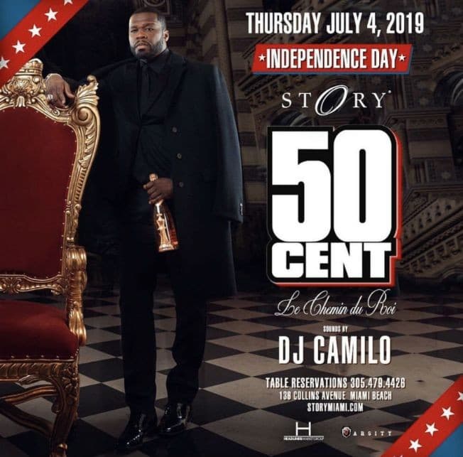 Event - July 4th Edition 50 Cent Live With DJ Camilo At Story - Miami Beach, Florida - July 4, 2019 | concert tickets