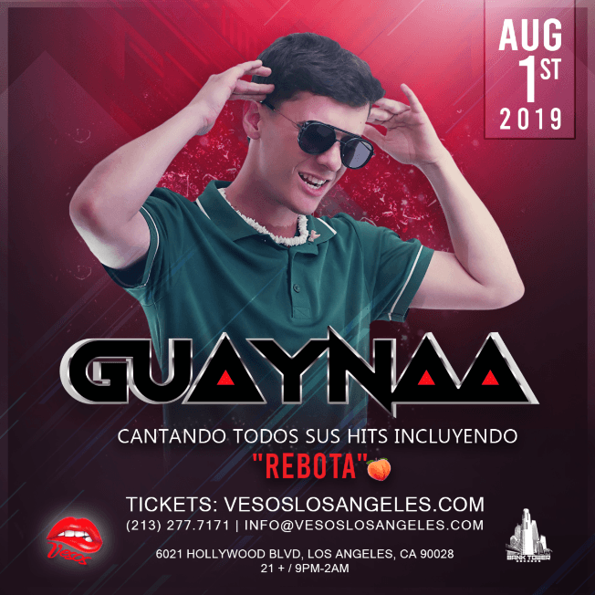 Event - Guaynaa One Night Only Tickets Avail. At The Door - Los Angeles, California - August 1, 2019 | concert tickets
