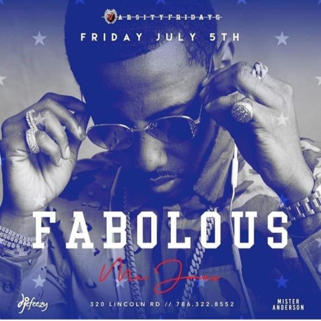 Event - July 4th Weekend Fabolous Live At Mr.Jones - Miami Beach, Florida - July 5, 2019 | concert tickets