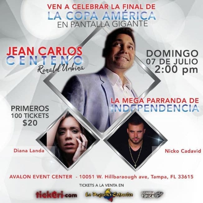 Event - Jean Carlos Centeno en Tampa,FL - Tampa, Florida - July 7, 2019 | concert tickets