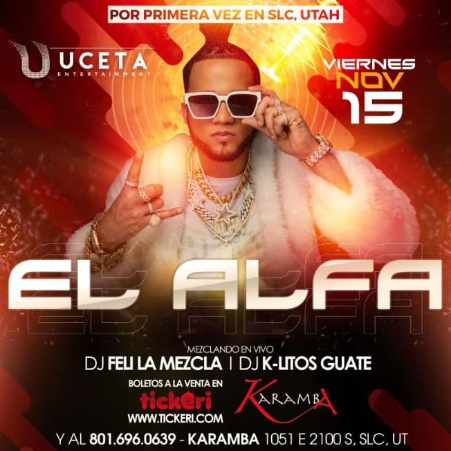 Event - El Alfa En Concierto En SLC,UT - Salt Lake City, Utah - 15 de noviembre de 2019 | concert tickets