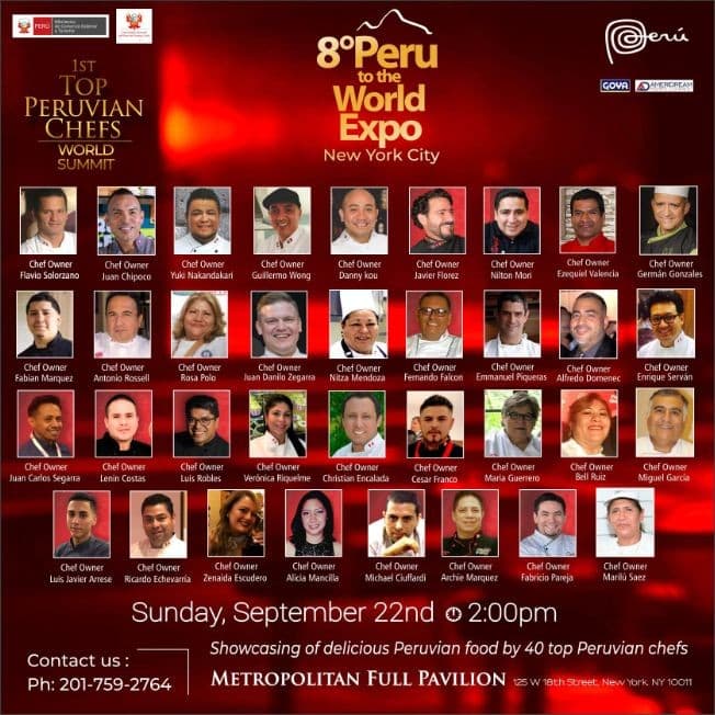 Event - 8th Annual Peru To The World Expo, Culinary Tasting & Cocktails - New York, New York - September 22, 2019 | concert tickets