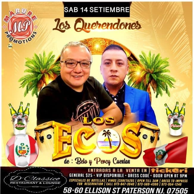 Event - LOS ECOS EN NEW JERSEY - Paterson, New Jersey - September 14, 2019 | concert tickets