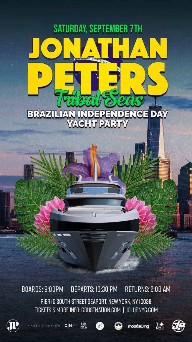 Event - Jonathan Peters Presents Tribal Seas Boat Party NYC - New York, New York - September 7, 2019 | concert tickets