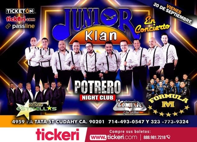 Event - Junior Klan En Concierto En Cudahy,CA - Cudahy, California - 20 de septiembre de 2019 | concert tickets