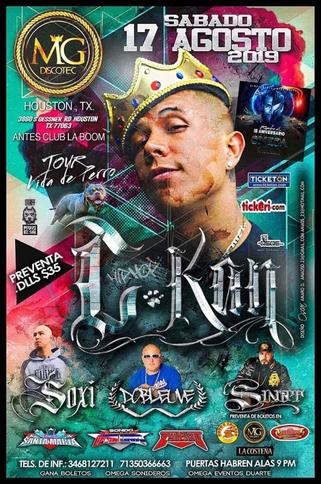 Event - C Kan  Tour Vida de Perro En Concierto En Houston,TX - Houston, Texas - August 17, 2019 | concert tickets