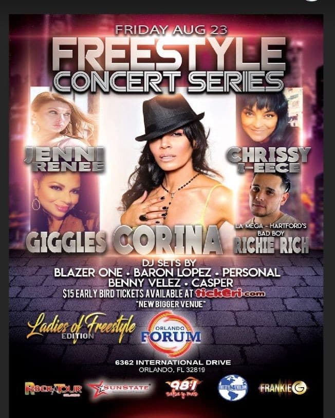 Event - Freestyle Concert Series ft Corina, Chrissy I-eece, Giggles and Bad Boy “Richie Rich - Orlando, Florida - August 23, 2019 | concert tickets