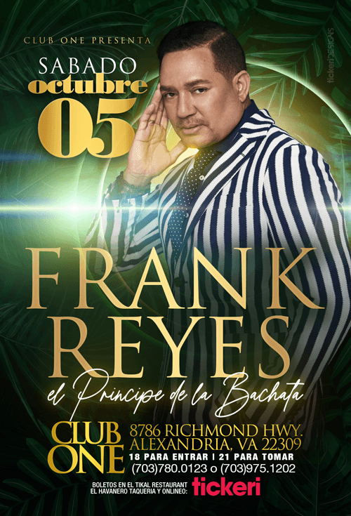 Event - Frank Reyes in the DMV - Alexandria, Virginia - October 5, 2019 | concert tickets