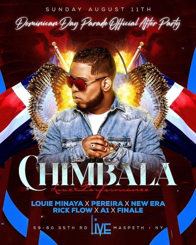 Event - Official Dominican Day Parade After Party Chimbala Live At Live Maspeth - Queens, New York - August 11, 2019 | concert tickets