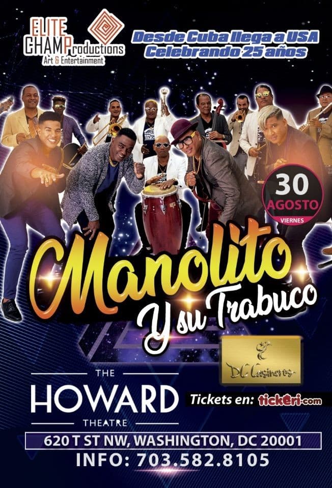 Event - Manolito y Su Trabuco - Washington, District Of Columbia - August 30, 2019 | concert tickets
