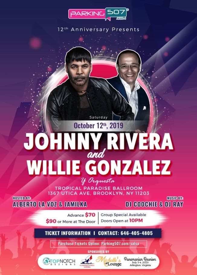 Event - Johnny Rivera & Willie Gonzalez - Live Performance - Brooklyn, New York - October 12, 2019 | concert tickets