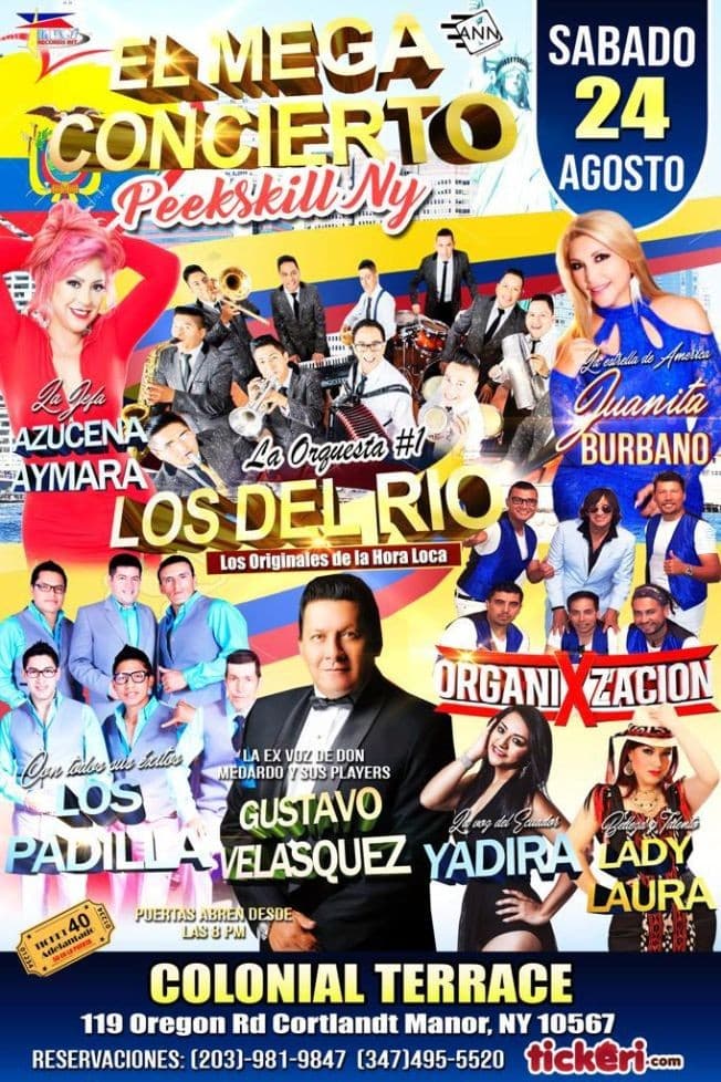 Event - PEEKSKILL MEGA CONCIERTO ECUATORIANO - Peekskill, New York - August 24, 2019 | concert tickets