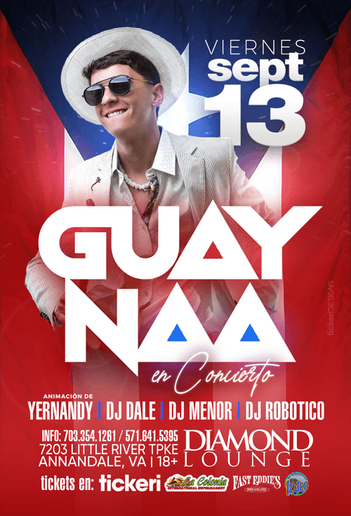 Event - Guaynaa en Annandale,VA - Annandale, Virginia - September 13, 2019 | concert tickets