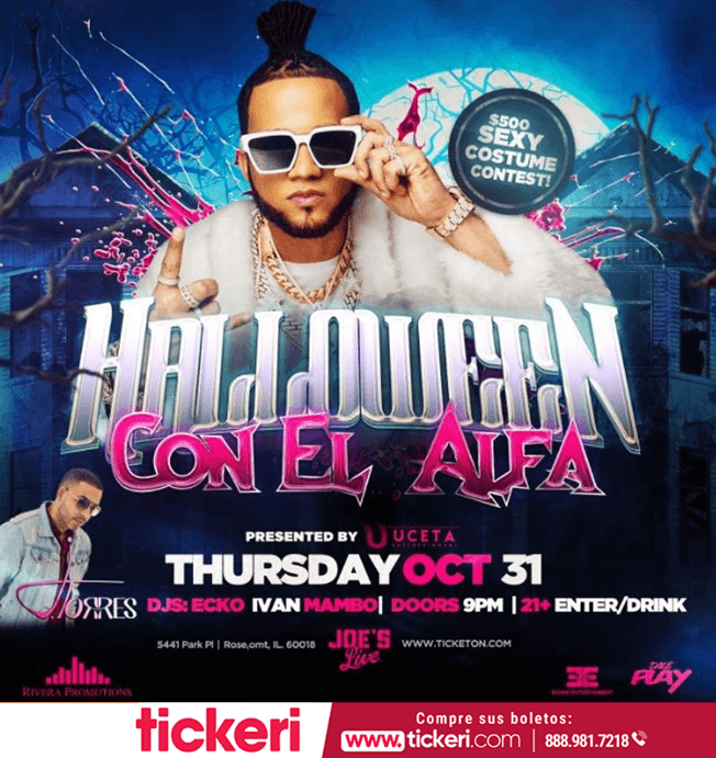 Event - El Alfa en Chicago - Rosemont, Illinois - 31 de octubre de 2019 | concert tickets
