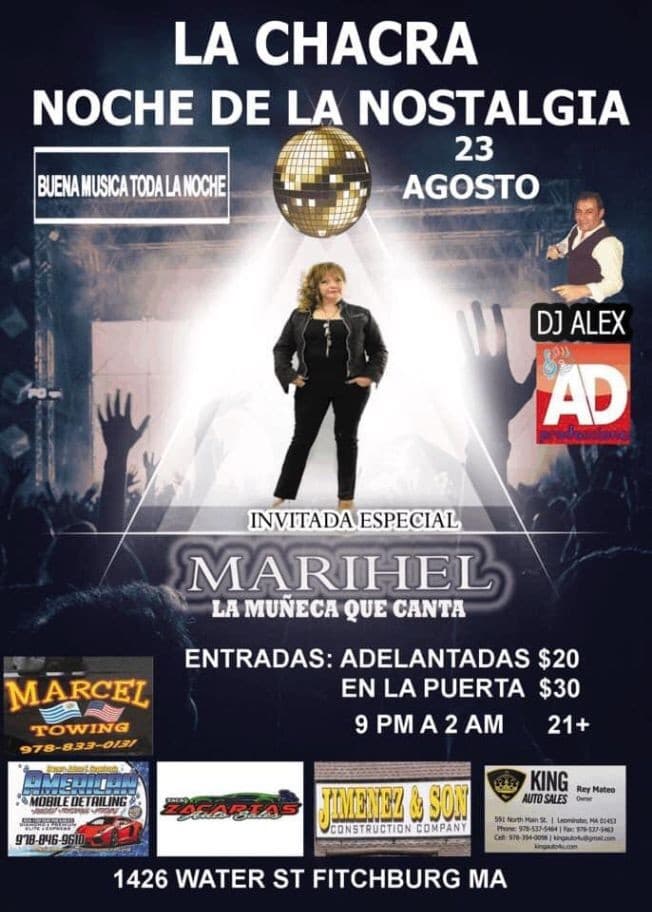 Event - La Noche de la Nostalgia - Fitchburg, Massachusetts - August 23, 2019 | concert tickets
