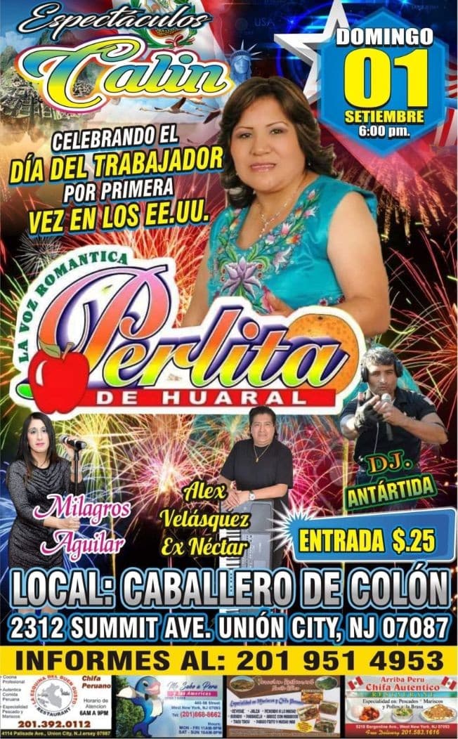 Event - Perlita de Huaral en Union City,NJ - Union City, New Jersey - September 1, 2019 | concert tickets