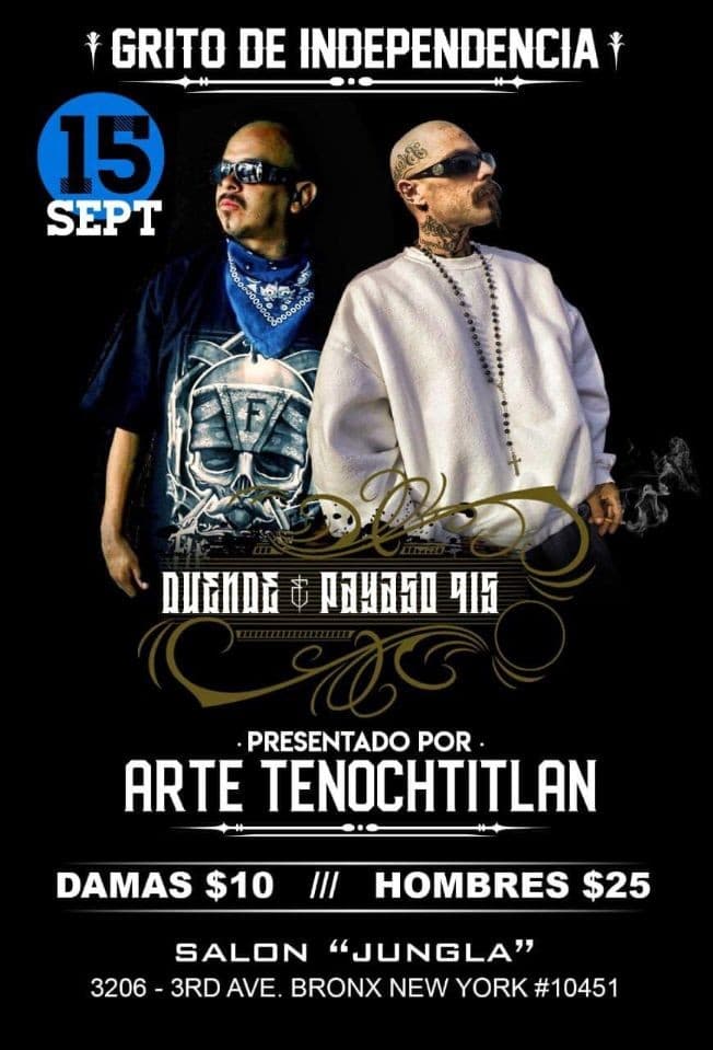 Event - Duende & Payaso 915 en Bronx,NY - Bronx, New York - September 15, 2019 | concert tickets