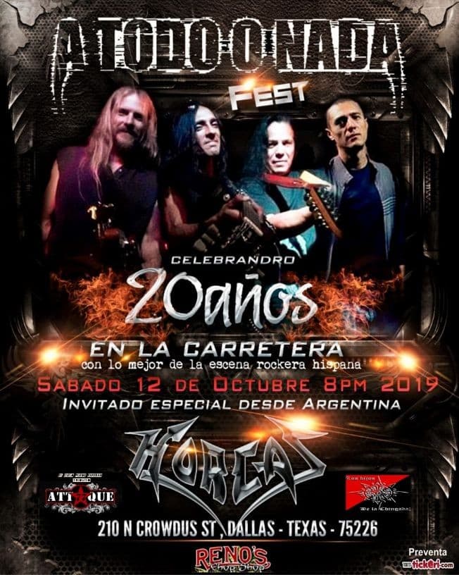 Event - HORCAS & A TODO O NADA Rock  Dallas Texas - Dallas, Texas - October 12, 2019 | concert tickets