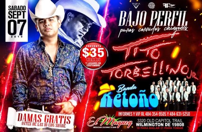 Event - Tito Y Su Torbellino JR y Banda Retoño - Wilmington, Delaware - September 7, 2019 | concert tickets