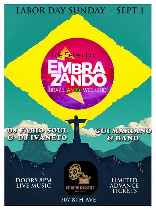 Event - Labor Day Weekend 2019 Brazilian Weekend at Engine Room - New York, New York - September 1, 2019 | concert tickets