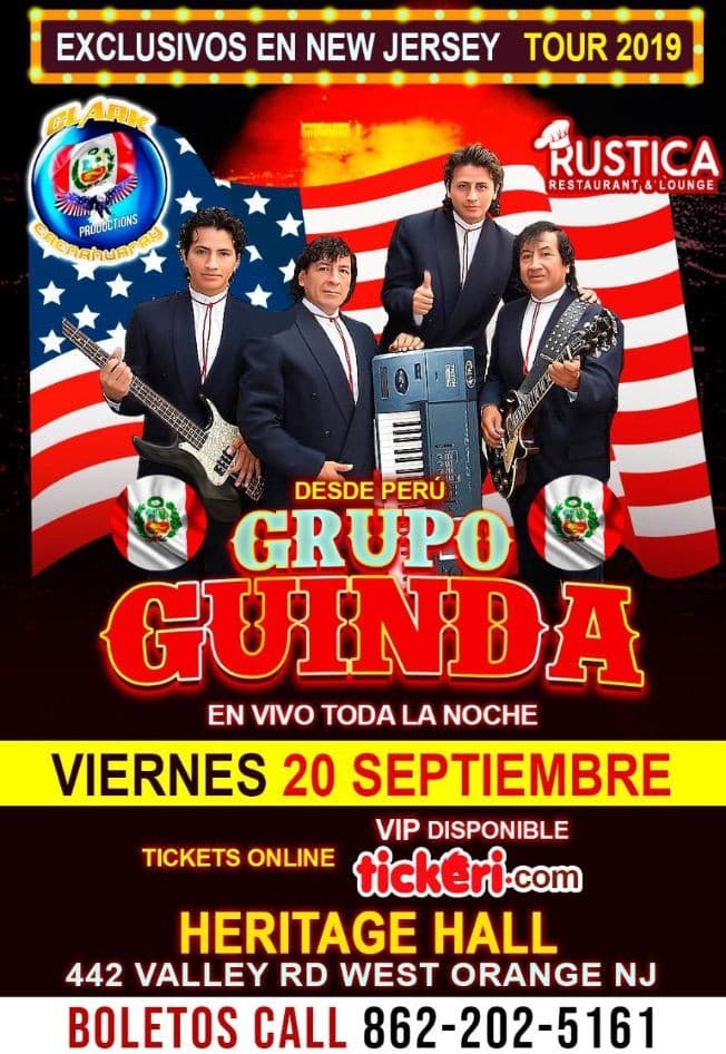 Event - Grupo Guinda En Vivo En West Orange,NJ - West Orange, New Jersey - 20 de septiembre de 2019 | concert tickets