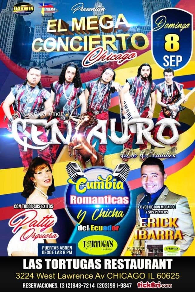 Event - CHICAGO| MEGA COCIERTO / CENTAURO / ERICK IBARRA & PATY ORQUERA - Danbury, Connecticut - September 8, 2019 | concert tickets