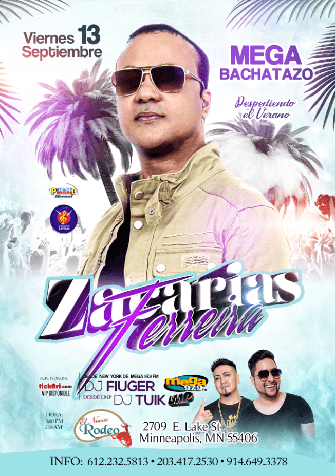 Event - Zacarias Ferreira en concierto - Minneapolis - Minneapolis, Minnesota - September 13, 2019 | concert tickets
