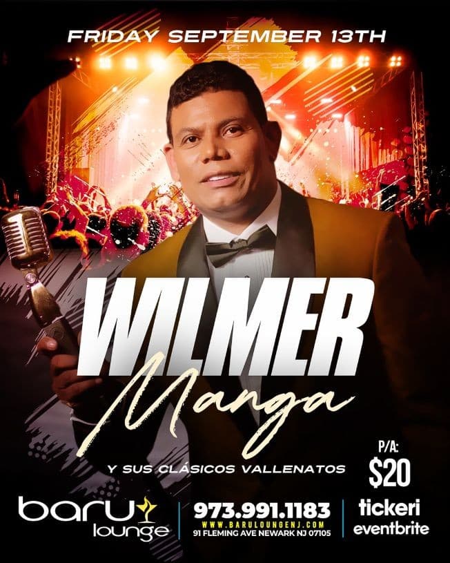 Event - WILMER MANGA - Newark, New Jersey - September 13, 2019 | concert tickets