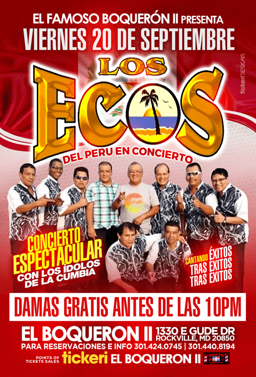 Event - Los Ecos en Rockville MD - Rockville, Maryland - September 20, 2019 | concert tickets
