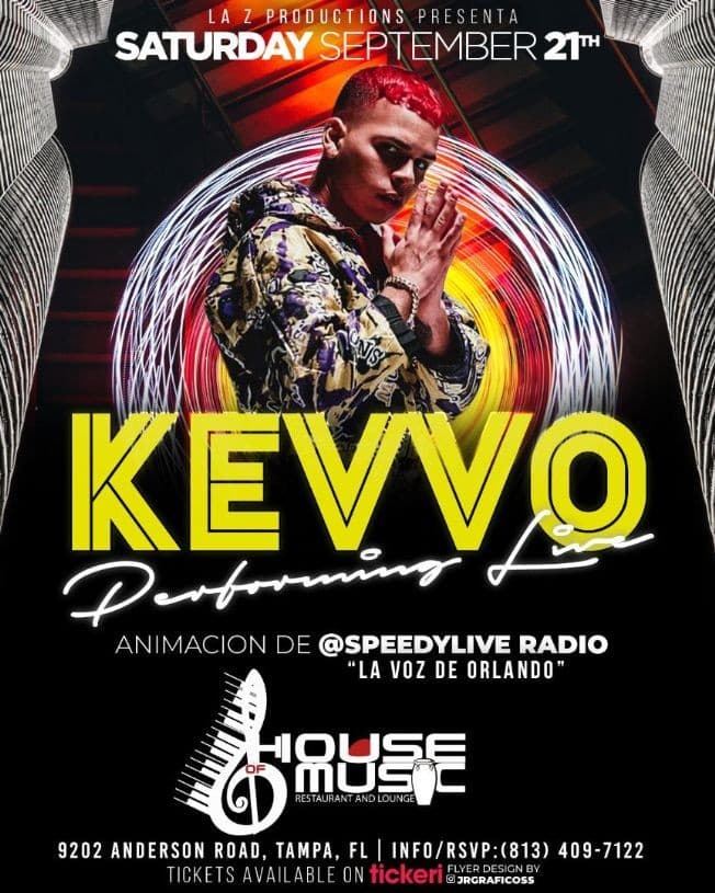 Event - KEVVO PERFORMING LIVE - Tampa, Florida - September 21, 2019 | concert tickets