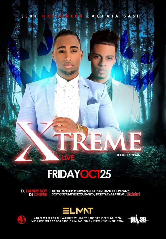 Event - Sexy Halloween Bachata Bash ft. Xtreme Reunion Tour - Milwaukee, Wisconsin - October 25, 2019 | concert tickets