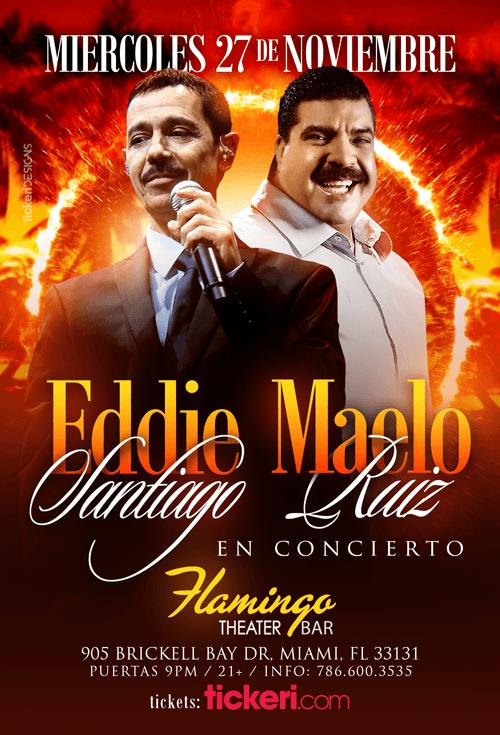 Event - EDDIE SANTIAGO Y MAELO RUIZ - Miami, Florida - November 27, 2019 | concert tickets
