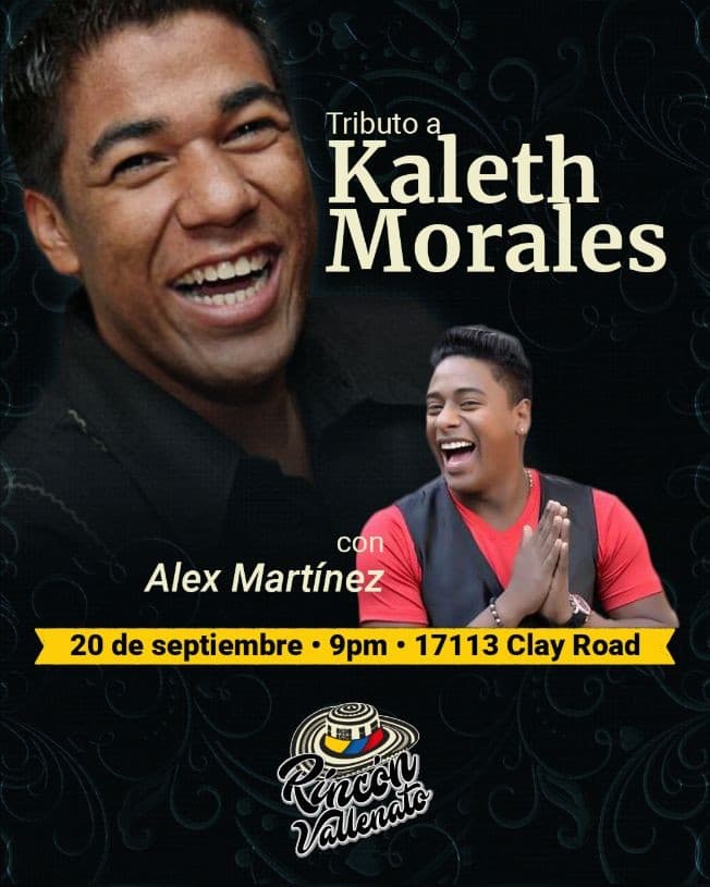Event - Tributo a Kaleth Morales con Alex Martínez - Houston, Texas - September 20, 2019 | concert tickets