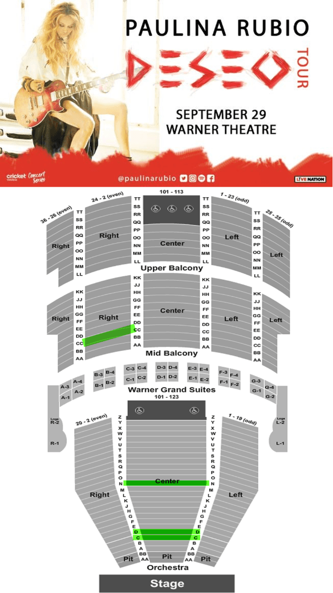 Event - Paulina Rubio CANCELED - Washington, District Of Columbia - September 29, 2019 | concert tickets