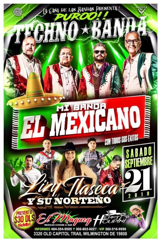 Event - MI BANDA EL MEXICANO LIZY TLASECA - Wilmington, Delaware - September 21, 2019 | concert tickets