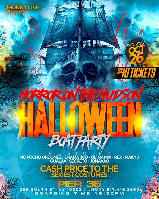 Event - HORROR ON THE HUDSON    HALLOWEEN BOAT PARTY - New York, New York - October 26, 2019 | concert tickets