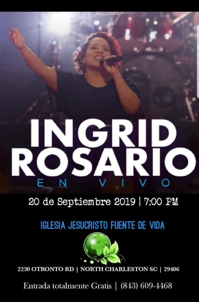 Event - Ingrid Rosario En Vivo En North Charleston,SC - North Charleston, South Carolina - September 20, 2019 | concert tickets
