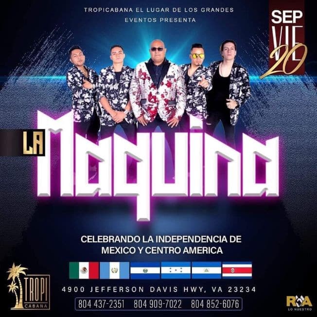 Event - La Maquina en Richmond,VA - Richmond, Virginia - September 20, 2019 | concert tickets