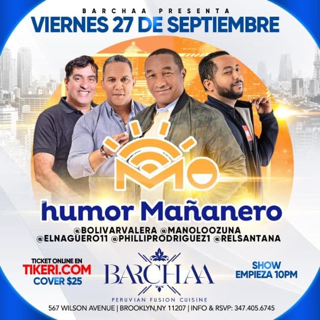 Event - HUMOR MANANERO Barchaa - BROOKLYN, New York - September 27, 2019 | concert tickets