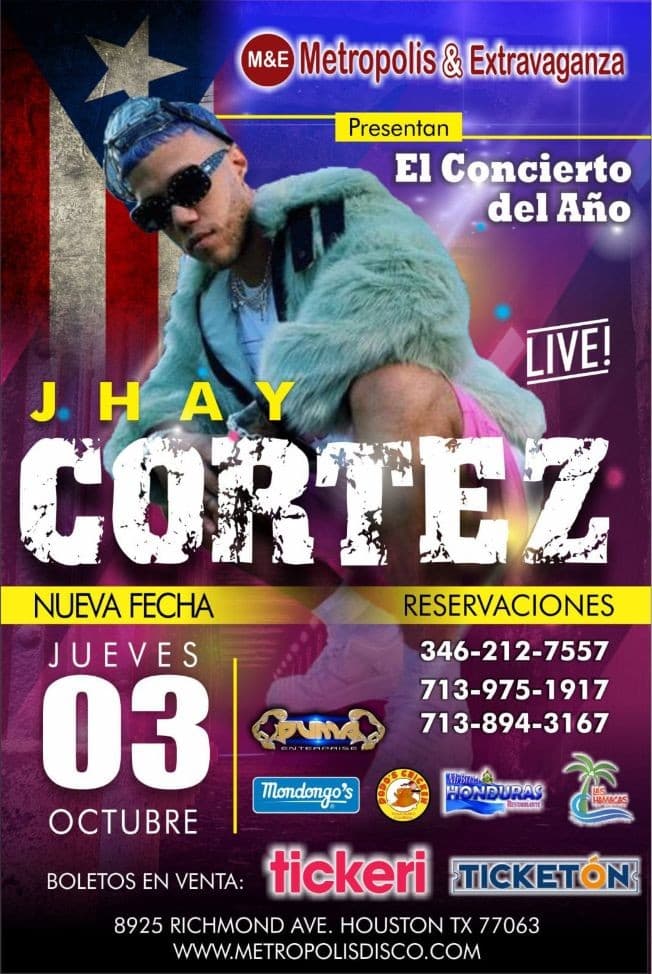 Event - Jhay Cortez - Houston, Texas - October 3, 2019 | concert tickets